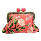 Kiki & Syds ON THE GO Credit Card Clutch - PEONY Sorbet : Black