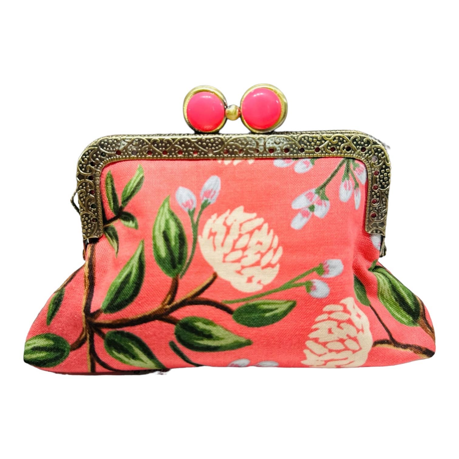 Kiki & Syds ON THE GO Credit Card Clutch - PEONY Sorbet : Black