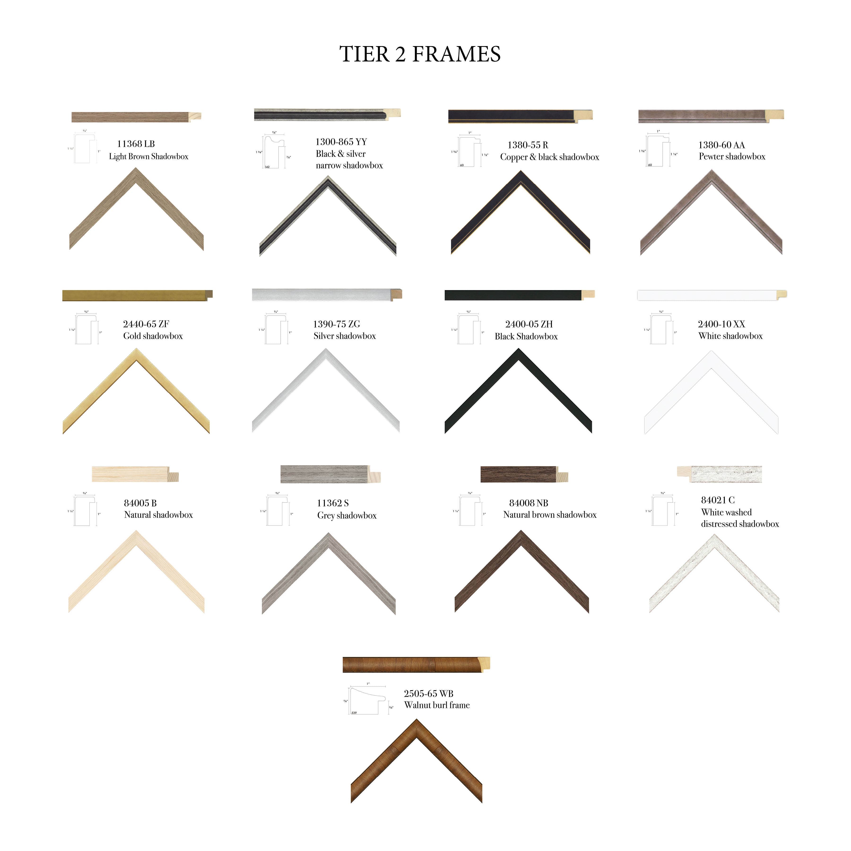 Framed tree oil painting reproduction: Black With Bead 1300-905 U / 12" X 16"