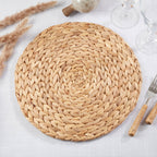 Handwoven Water Hyacinth Placemat: Natural / 15"