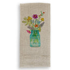 Wildflowers in a Mason Jar: Dishtowel