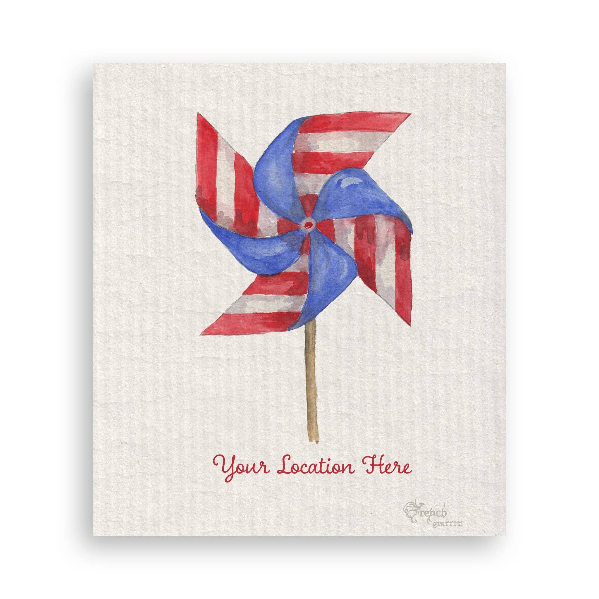 Pinwheel with Location: Dishtowel