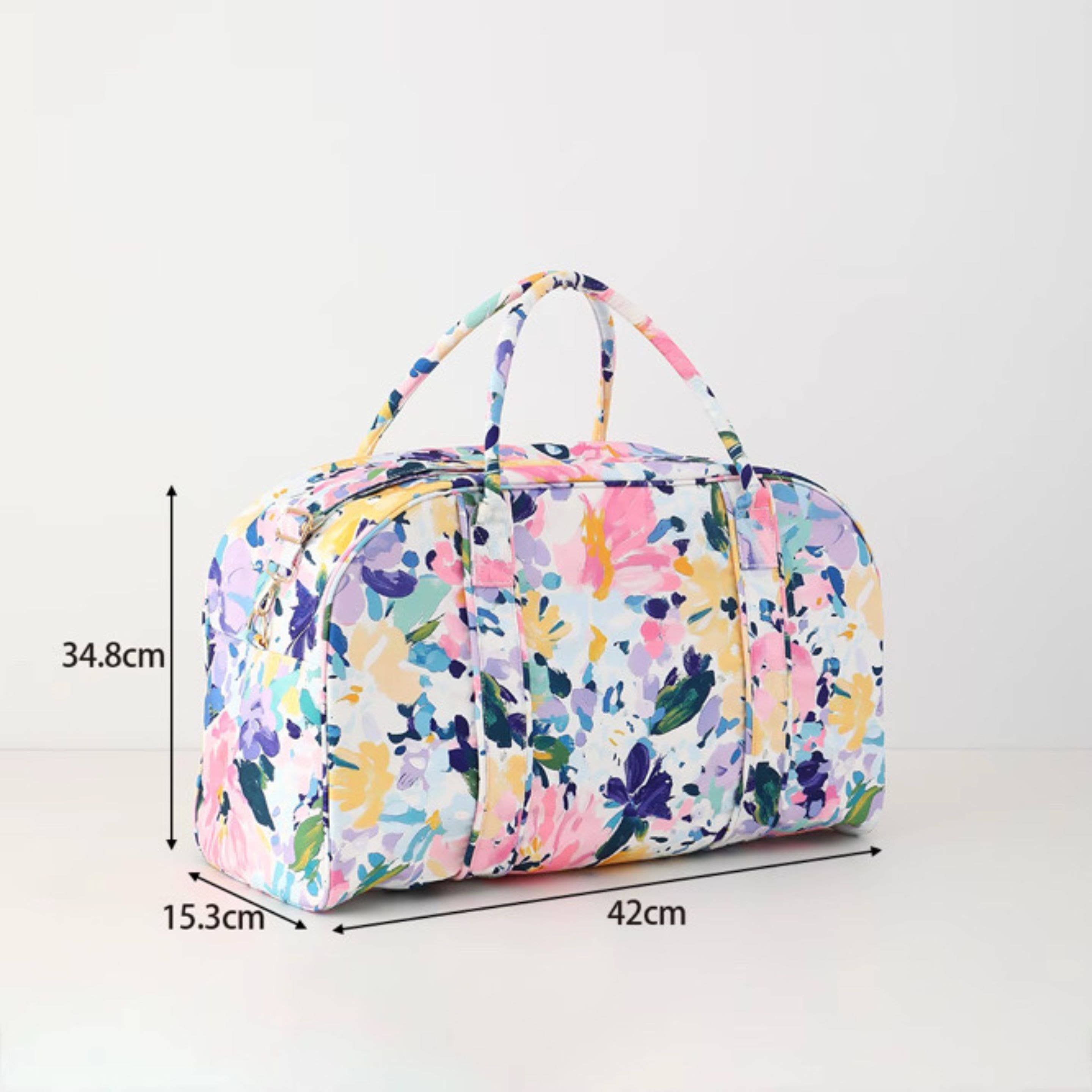 Floral Weekender Duffel Bag Heirloom Garden