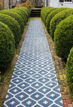 Elizabeth Handwoven Indoor/Outdoor Rug | Navy: 2' x 3'