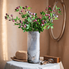 Artificial Fruit Alpine Blueberry Stem 22.4" Tall Silk Plant: Red / One Stem
