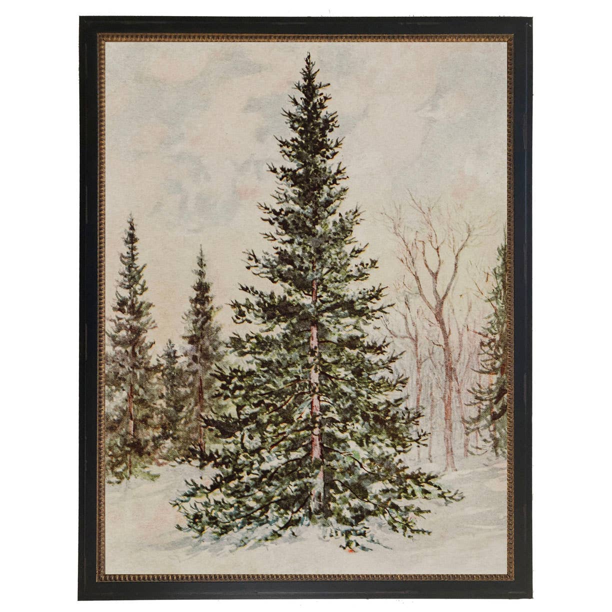 Framed tree oil painting reproduction: Black With Bead 1300-905 U / 12" X 16"