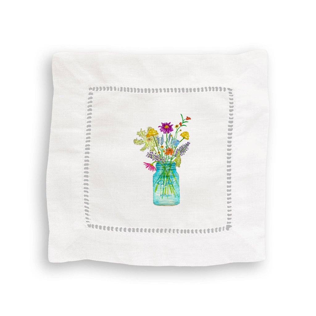 Wildflowers in a Mason Jar: Dishtowel