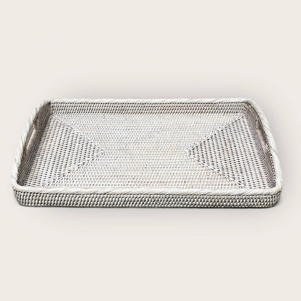 Large Rectangular Morning Tray  -  20.5x13.5x3.5'H: Brown