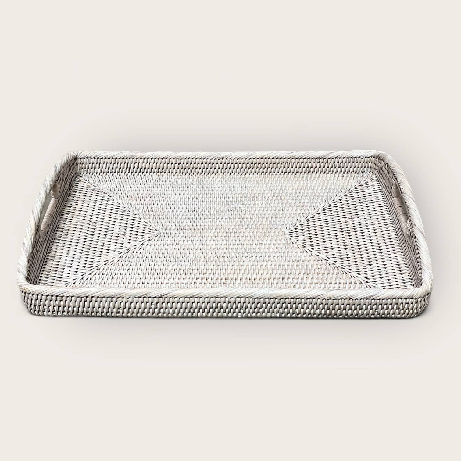 Large Rectangular Morning Tray  -  20.5x13.5x3.5'H: Brown