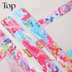 Waterproof Cosmetic Case PVC Make up Bag Tropical Escape