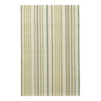 Oslo Stripe Handwoven Cotton Rug | Green: 2' x 3'