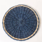 Blue Rattan Charger (PK/12) | Tabletop Decor