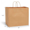 Brown Kraft Paper Retail Shopping Bags: 100 Pack / Vogue 16x6x12.5"