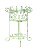 Metal Planter Basket-Green-12x15H-Willard