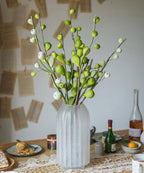 Artificial Fig Fruit Stem 30" Tall Silk Branch: Green / One Stem