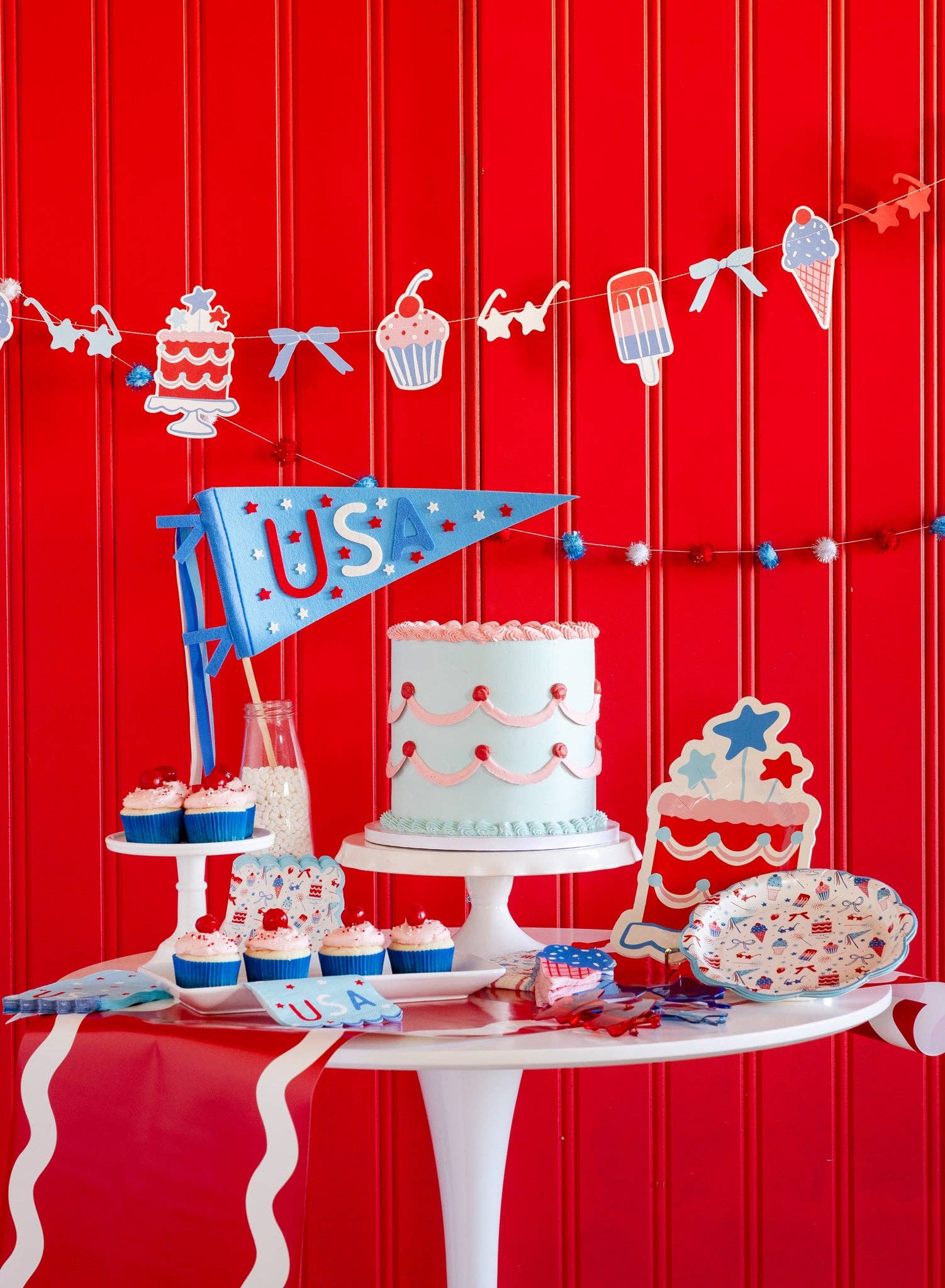 SMT1115 - Summertime Felt Pennant Banner