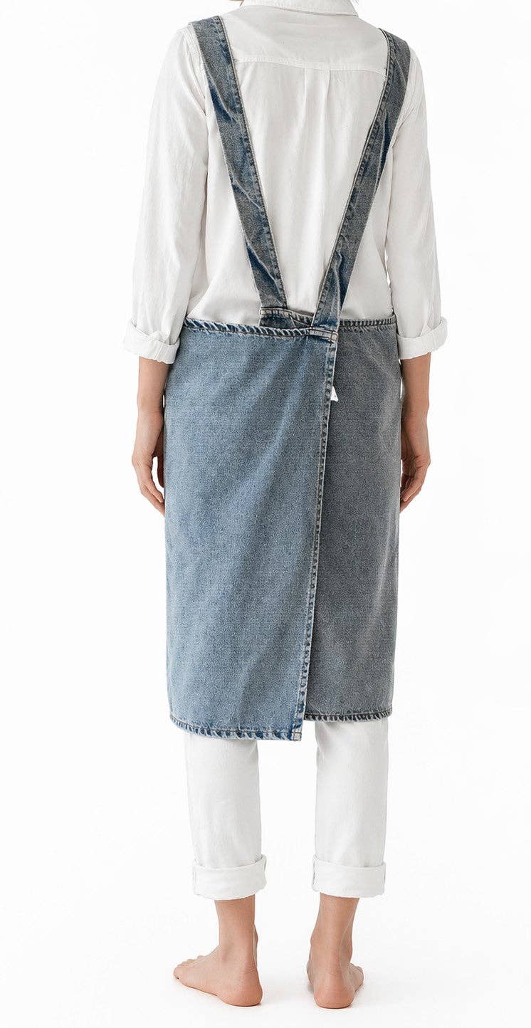 H-back Denim Apron: Light