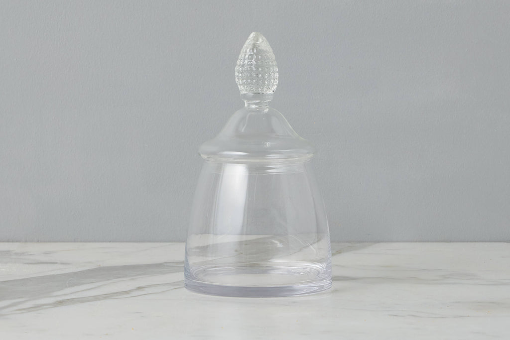 Glass Teardrop Jar, Lid, Small