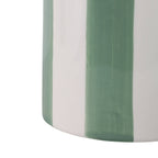 Planters  - Green/White Ceramic Striped, 6 in