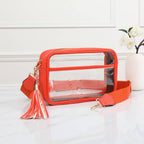 Game Day Stadium Rectangle Clear Bags: Navy