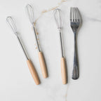 Vintage Mini Whisk with Wood Handle: YW - S