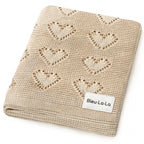 Baby Blanket - Heart: Baby Blue