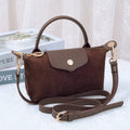 SD781 Penny Suede Mini Crossbody Bag: Chocolate