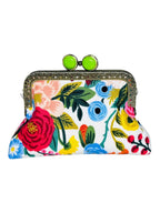 Kiki & Syds ON THE GO Credit Card Clutch-Garden Party Cream: Red