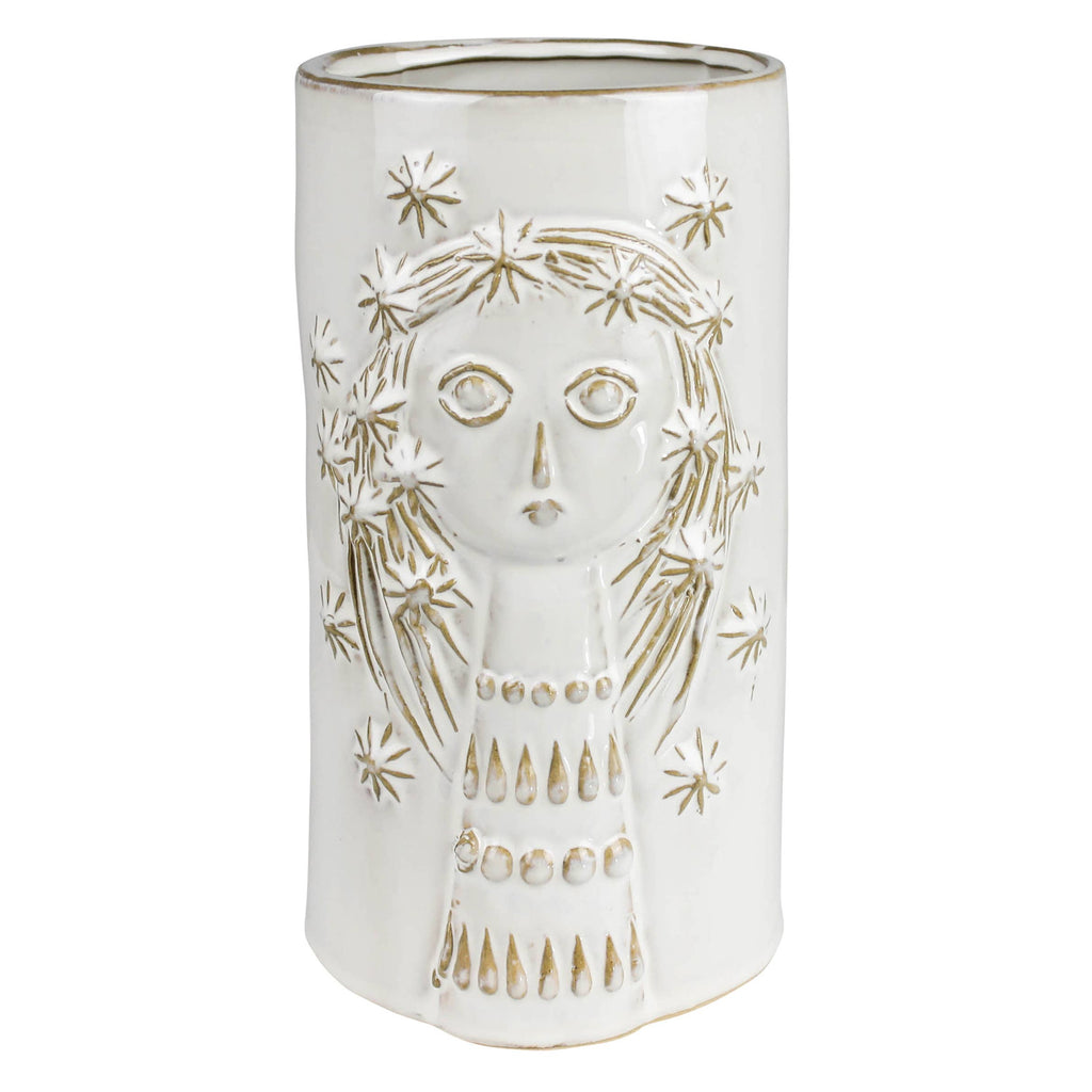 Emme Vase with Face, Ceramic