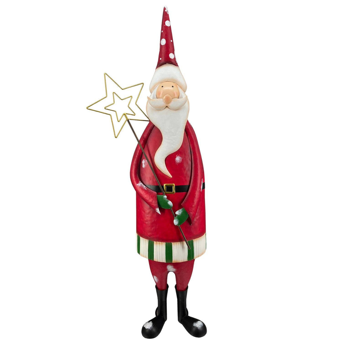 Whimsy Metals Santa Holding Star 55.5"