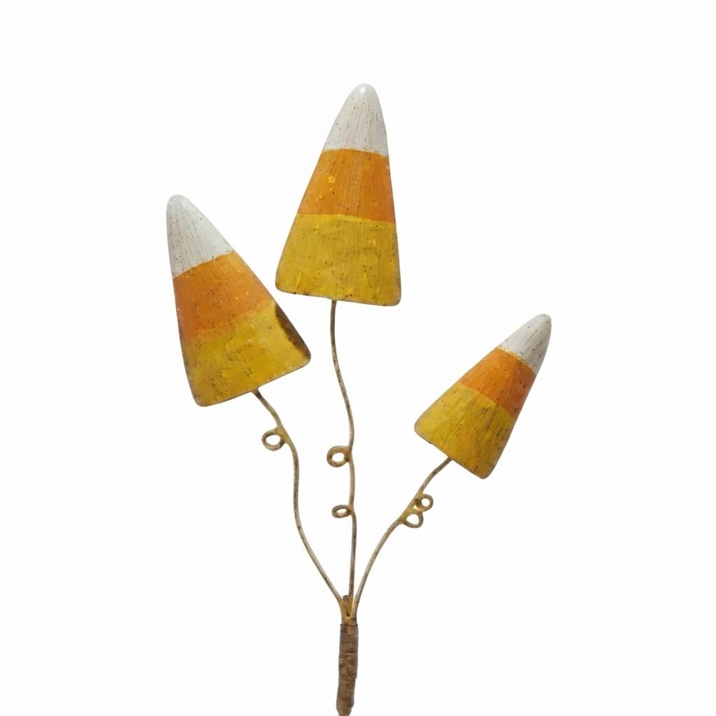 Metal Candy Corn Garden Stakes 24"