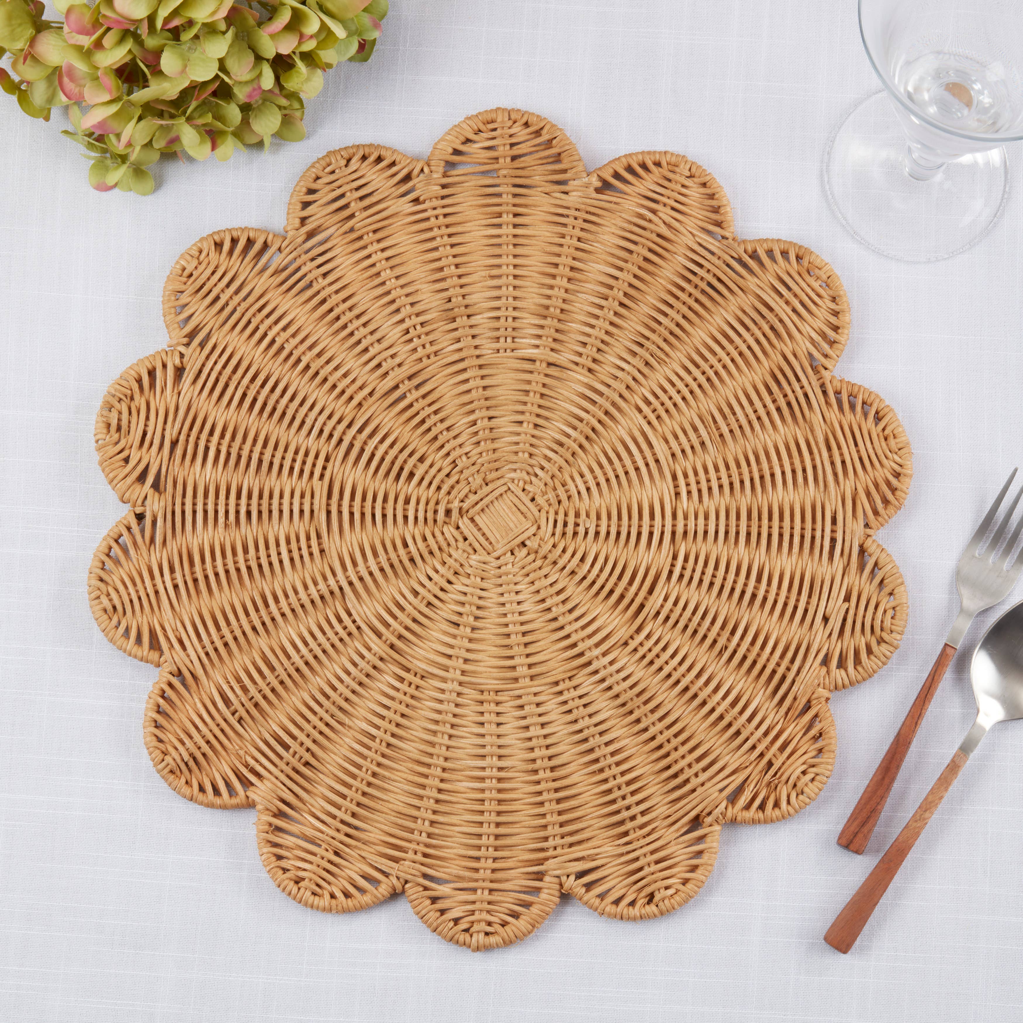 Rattan Charger Placemats: Natural / 15"