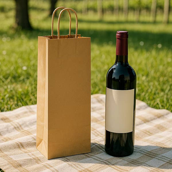Brown Kraft Paper Retail Shopping Bags: 100 Pack / Vogue 16x6x12.5"