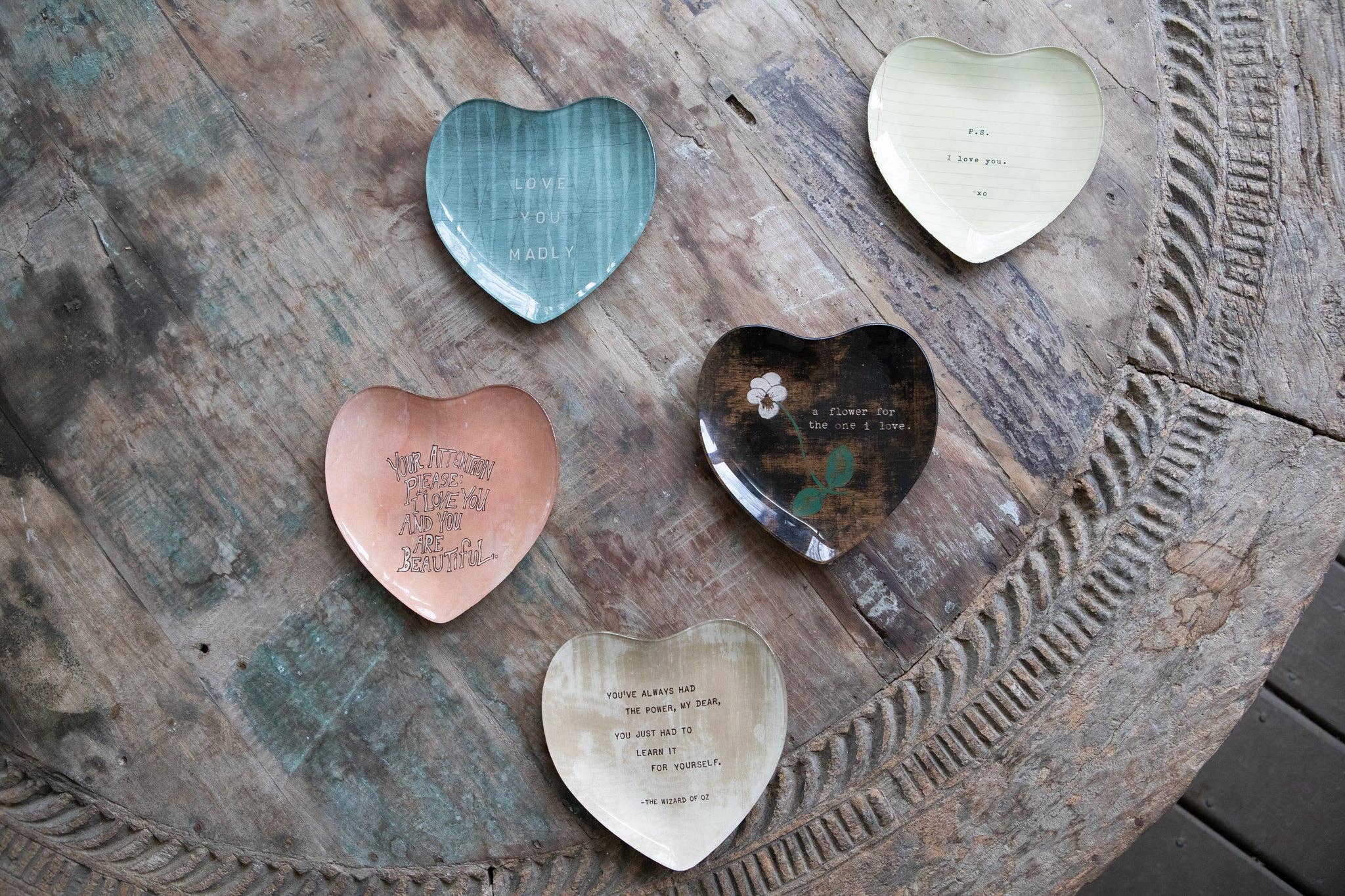 You've Always Had The Power Small Heart Decoupage Plate