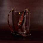 The Single Strap Small Square Tote: Aged Bourbon