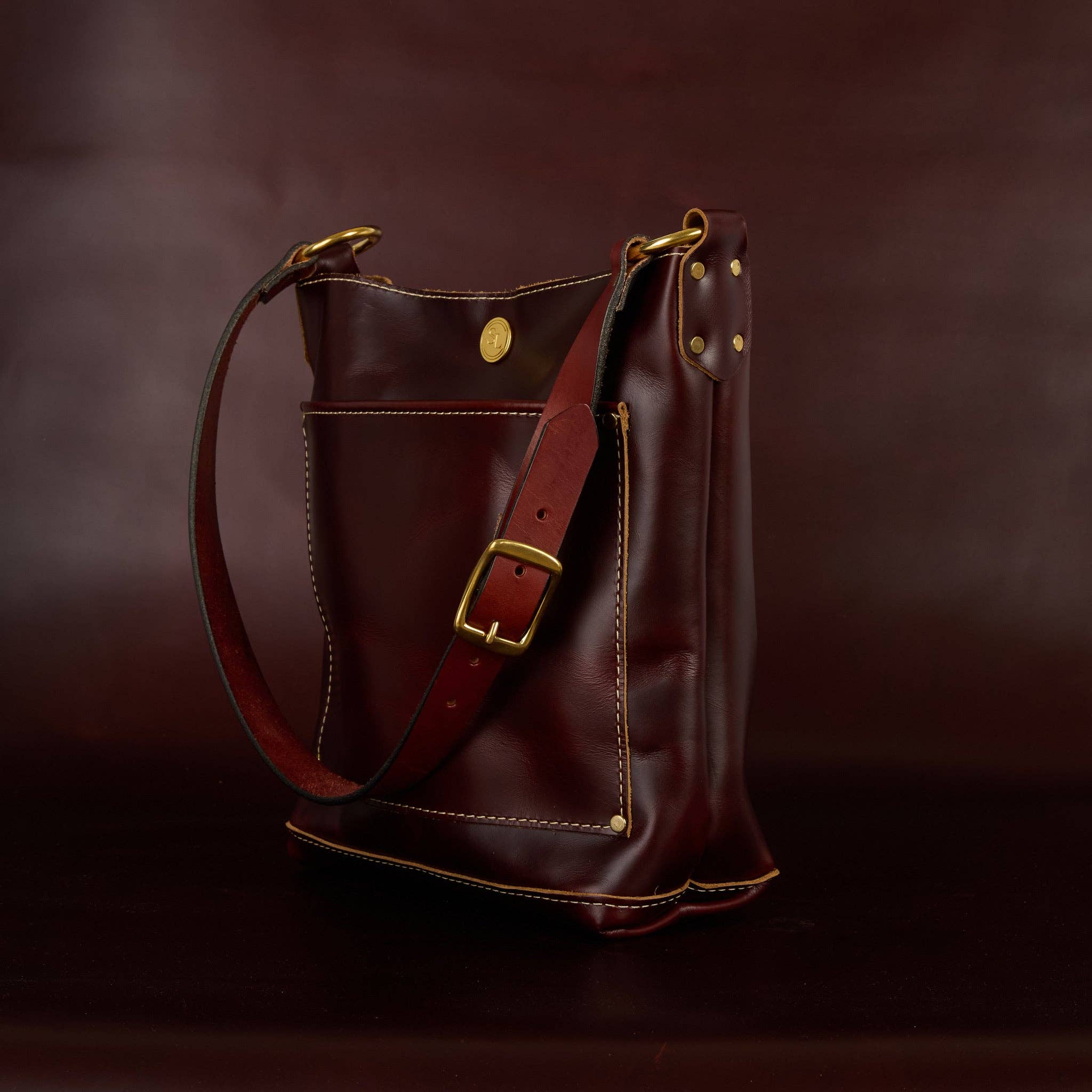 The Single Strap Small Square Tote: Buffalo