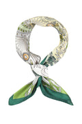 Four-Leaf Clover And Flower Square Bandana Scarf: OV