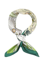 Four-Leaf Clover And Flower Square Bandana Scarf: OV