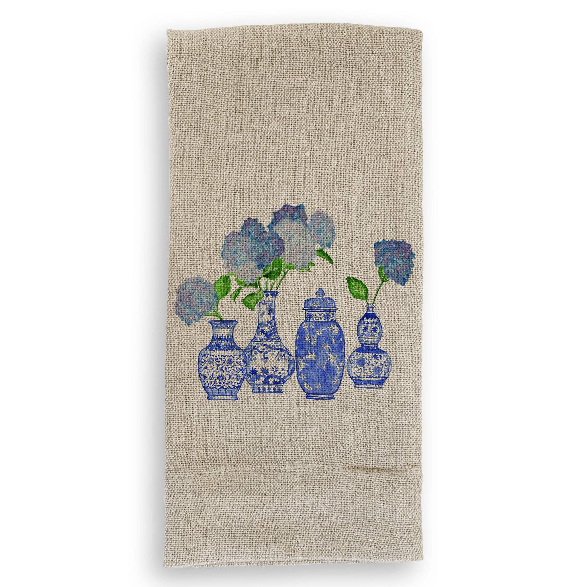 Hydrangea Vase Grouping: Dishtowel