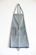 Washed Denim Apron: Light Blue
