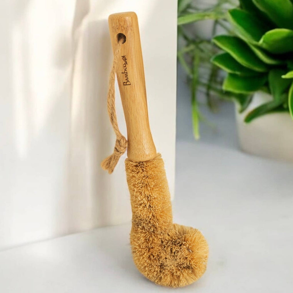 Bamboo Glassware Scrub Brush | Kitchen Cleaning Bestseller: Straight Brush