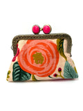 Kiki & Syds ON THE GO Credit Card Clutch - Joliet Rose Cream: Hot Pink
