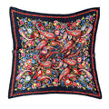 WLQS524 Paisley Print Square Scarf: Black