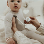 Lulababe Pacifier Clip: Tan