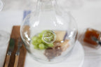 Glass Cloche Food Cover, Black Ring Handle, Small