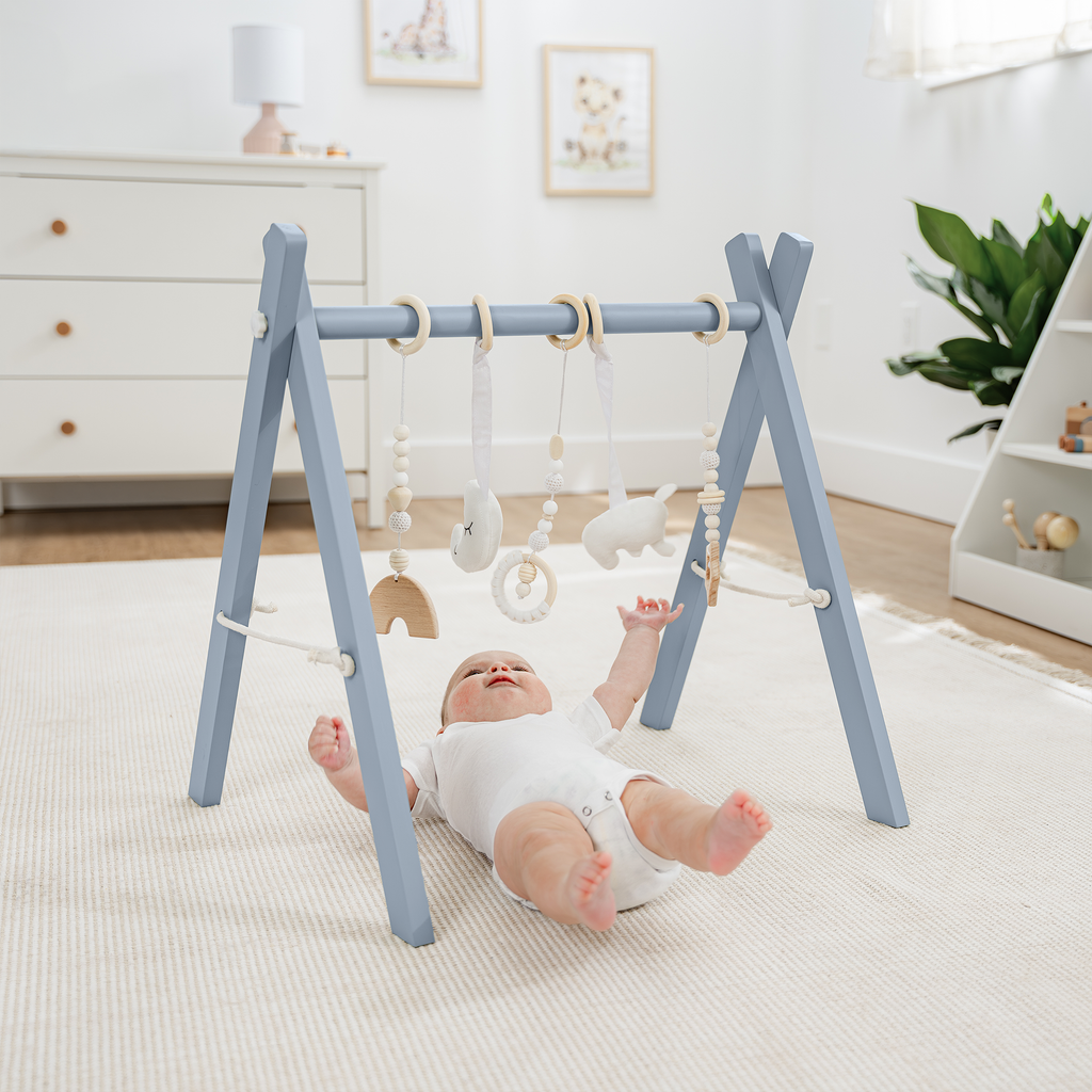 Wooden Baby Play Gym, Baby Activity Gym by Comfy Cubs: Natural Wood