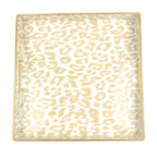 Leopard Print Square Resin Serving Tray, 13-Inch