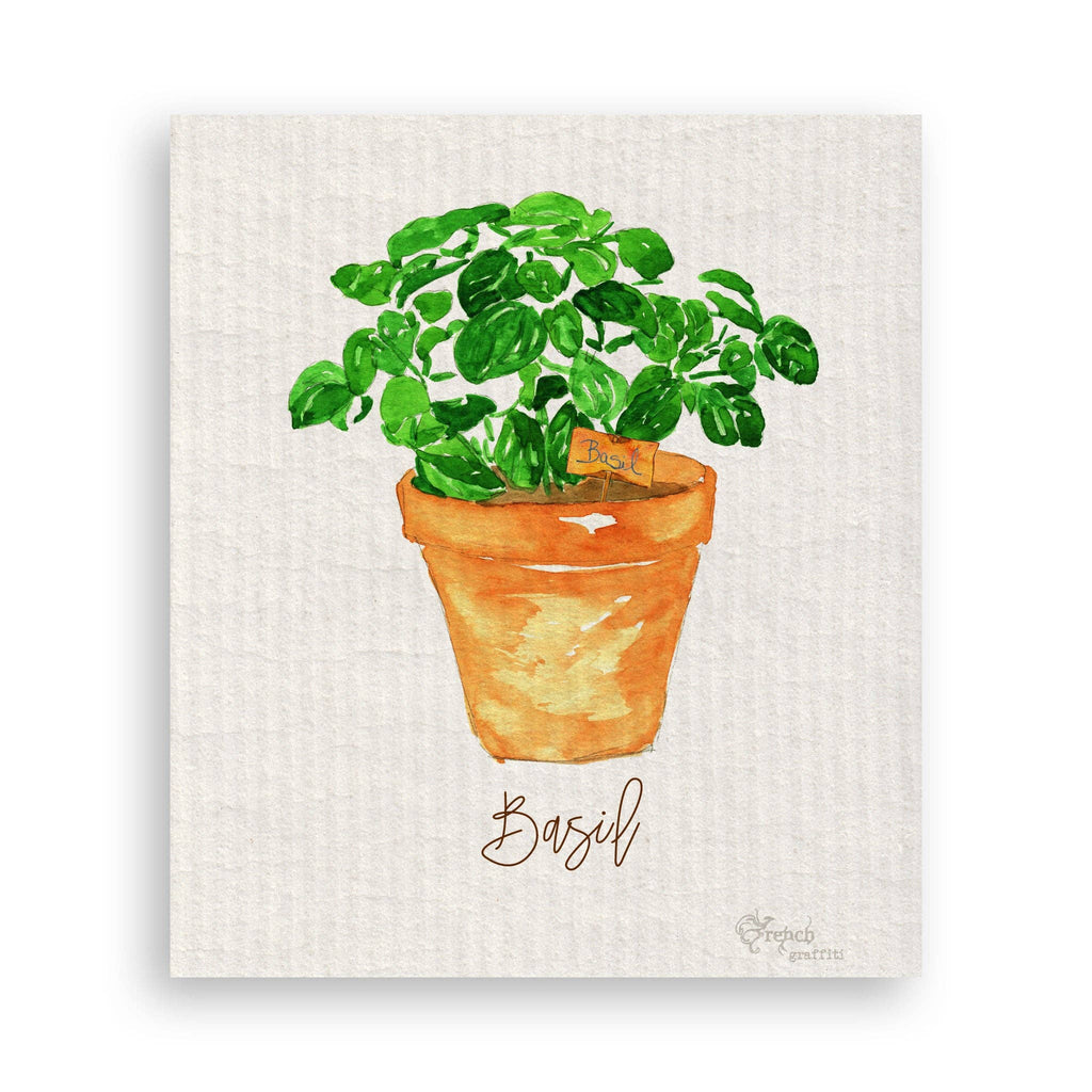 Basil: Keep Words / Dishtowel