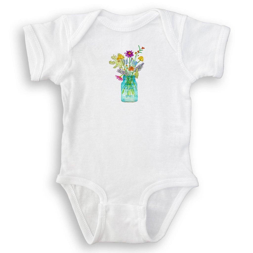 Wildflowers in a Mason Jar: Dishtowel