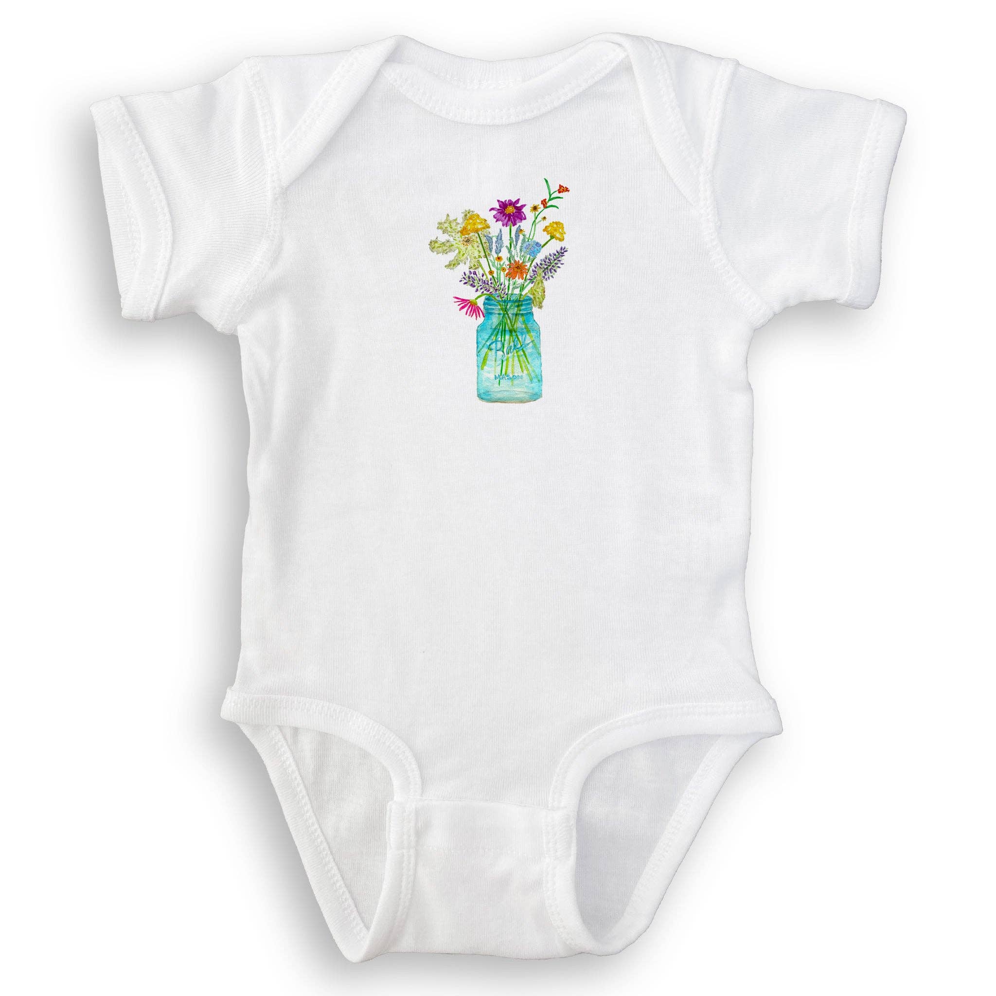 Wildflowers in a Mason Jar: Dishtowel